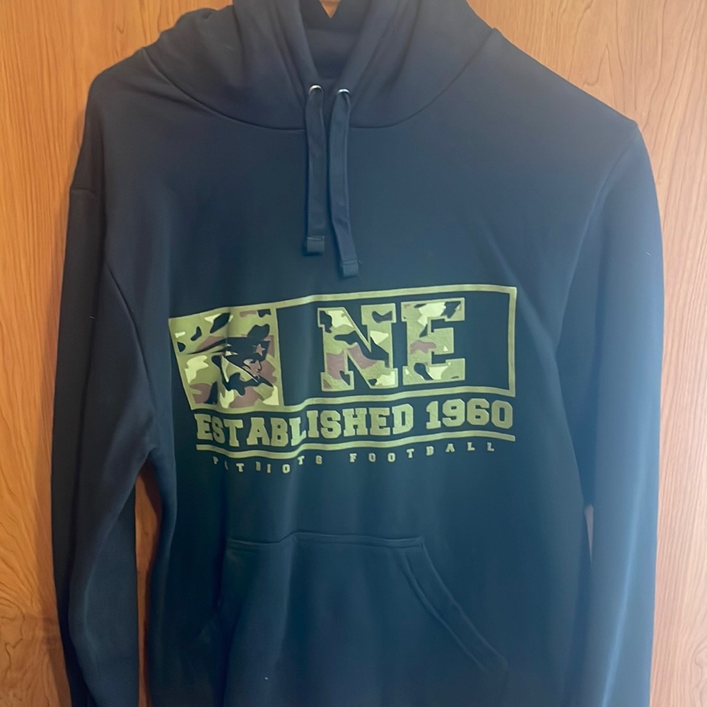 New England Patriots Hoodie Black Size S